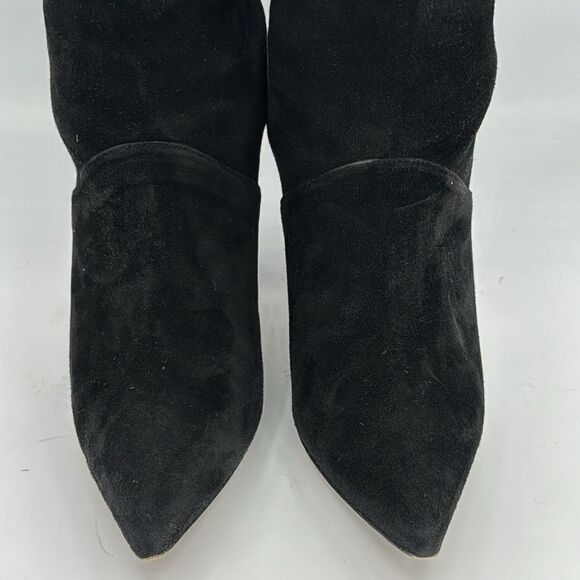 Manolo Blahnik Statlow Striped Stretch-Suede Bootie Size 37/ US 7 - Picture 3 of 12